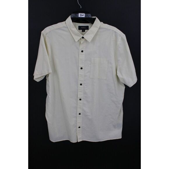 Roark Button Up Shirt Mens XL Yellow Short Sleeve Classic Fit Casual Work - Picture 1 of 7